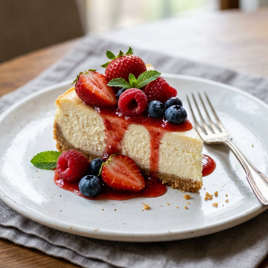 Classic Strawberry Cheesecake
