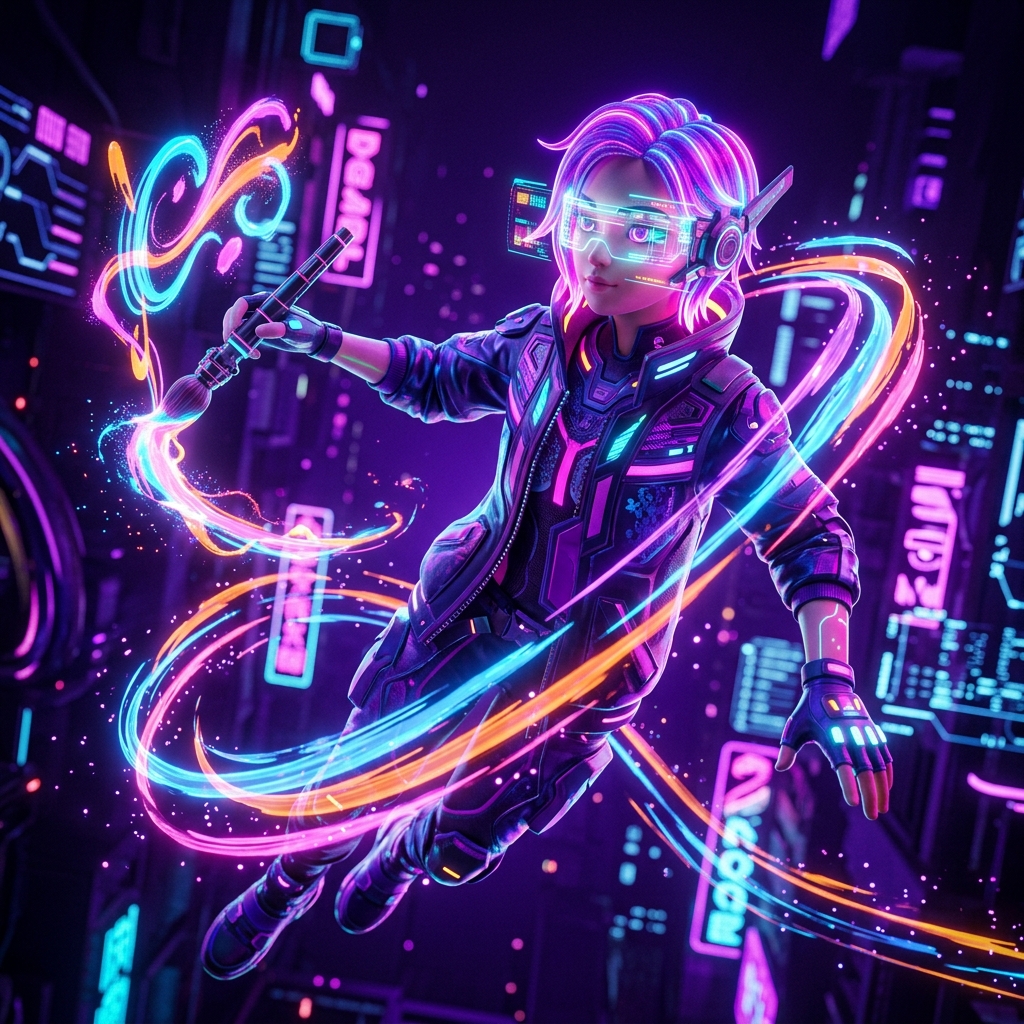 Cyber Artist Abstract 3D