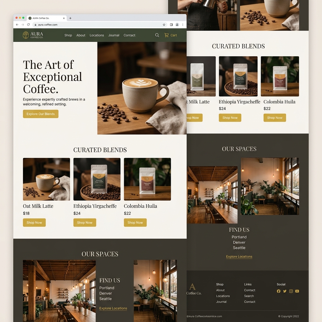 Premium Coffee Shop Layout Design