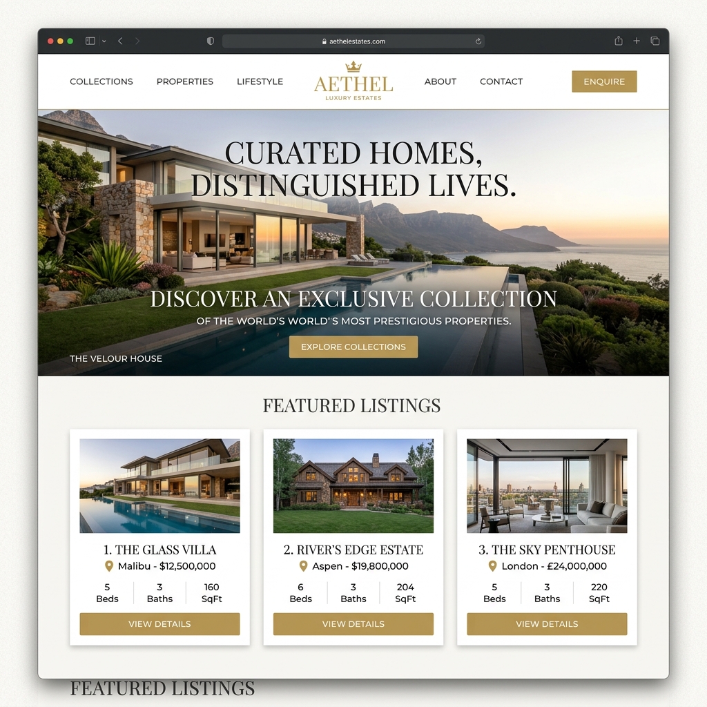 Real Estate Web Design Mockup