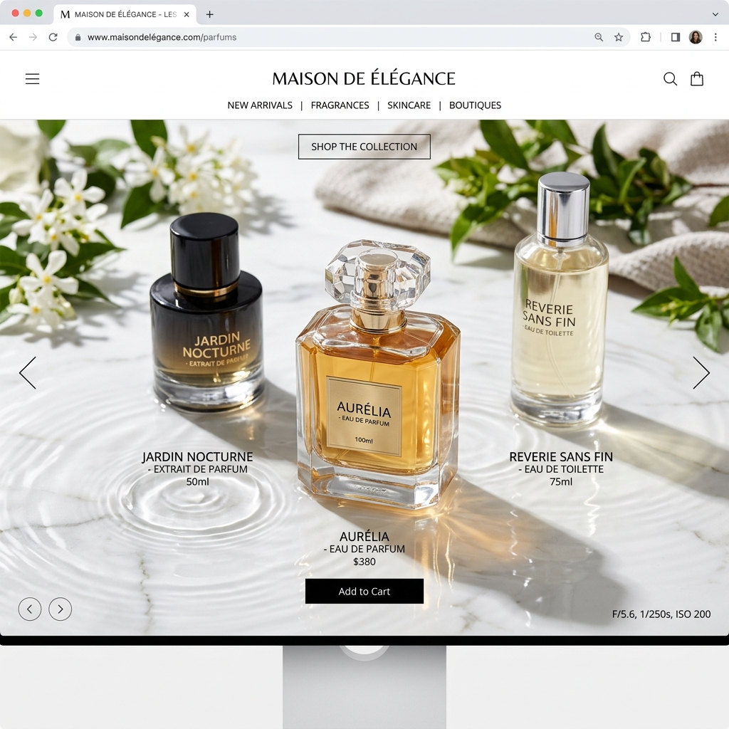 Luxury Perfume Commercial product shoot